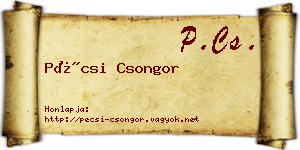 Pécsi Csongor névjegykártya