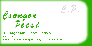 csongor pecsi business card