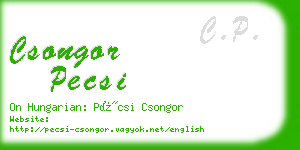 csongor pecsi business card